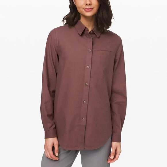 Lululemon Full Day Ahead Shirt *Flannel Size 4 - Picture 1 of 16
